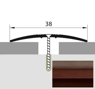 Стык 38 мм. 1,35 венге