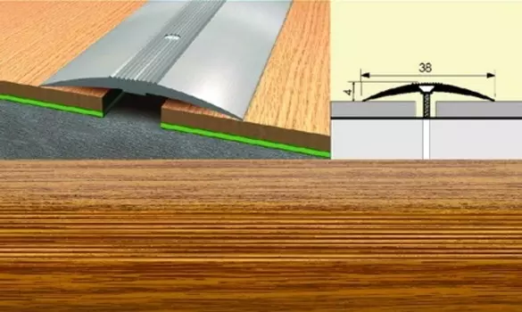 Стык 38 мм. 1,8 дуб темный