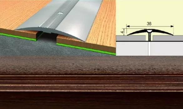 Стык 38 мм. 1,8 орех темный