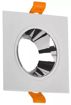 Светильник IEK 4107 встраиваемый поворотный GU10 белый/хром