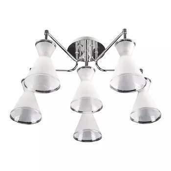 Светильник ЭкономСвет потолочный 10062/6CR WT хром,белый