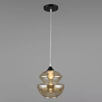 Светильник подвесной A3685/1HQ BK+AM черный 1х40W E27