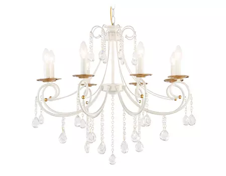 Светильник подвесной AMBRELLA LIGHT TR4917/8 WH/GD D740х930 белый/золото