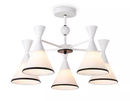 Светильник подвесной AMBRELLA LIGHT TR TR3165/5 WH/BK E27/5 60W D580х380 белый/черный