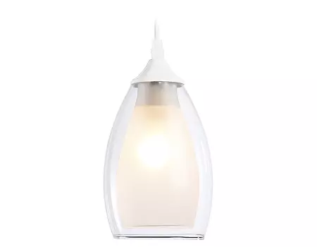 Светильник подвесной TR3534 WH/CL/FR белый/прозрачный/белый матовый E27