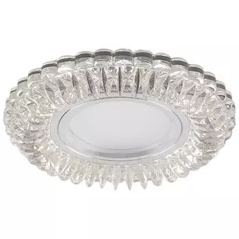 Светильник потолочный CD904 15LED*2835 SMD, MR16 50W G5.3, прозрачный (+синяя подсветка)
