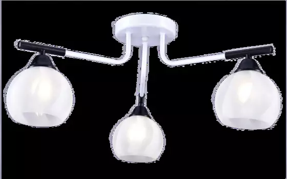 Светильник потолочный РС21960 WT+BK/3C 3х60Вт Е27 белый, черный
