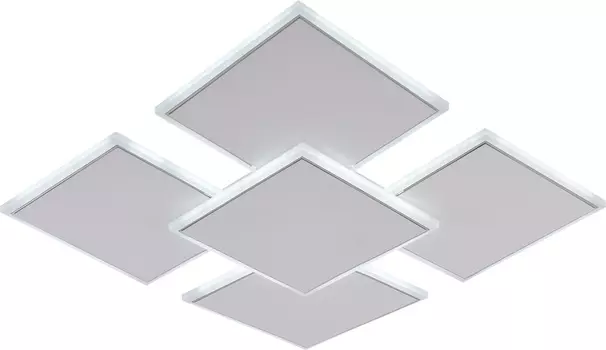 Светильник светодиодный Brilliant light LI8018-450, пульт ДУ 120W, 450*450*45, белый, хром