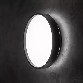 Светильник светодиодный iSvet 18Вт PTL 102 круглый накладной черный 262 мм 6000К IP40