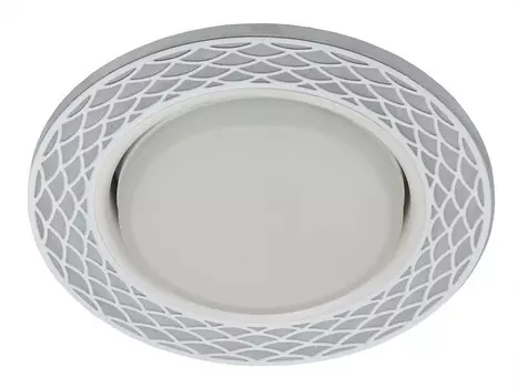 Светильник точечный ЭРА декор cо светодиодной подсветкой GX53 DK LD37 WH/WH, белый