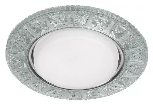 Светильник точечный ЭРА декор cо светодиодной подсветкой GХ53 DK LD22 SL/WH, прозрачный