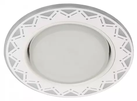 Светильник точечный ЭРА декор cо светодиодной подсветкой GX53 DK LD27 WH/WH, белый