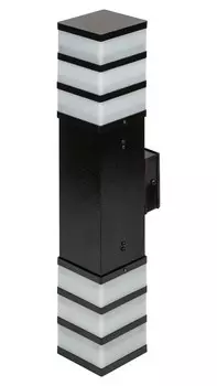 Светильник уличный Эра ИНОКС-8431 настенный черный IP54 Е27 2х60Вт