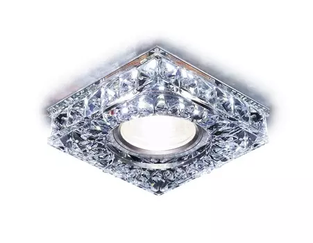 Светильник встраиваемый Ambrella light со светодиодной лентой S251 CH хром, прозрачный хрустал
