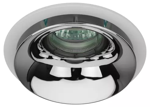 Светильник встраиваемый декоративный Эра KL103 WH/CH MR16 GU5.3 белый хром