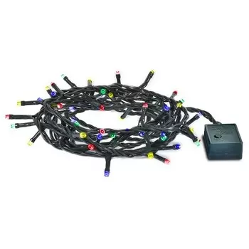 Светодиодная гирлянда Vegas "Нить" 100 разноцветных LED ламп, контроллер 8 режимов, зеленый провод