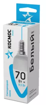 Светодиодная лампа Космос Basik CW 8.5W 220V E14 4500K