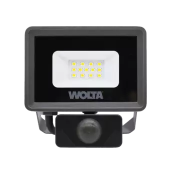 Светодиодный прожектор WOLTA WFL-10W/06S 10Вт 5700K IP65 900лм с датчиком 108*123*40 1/40