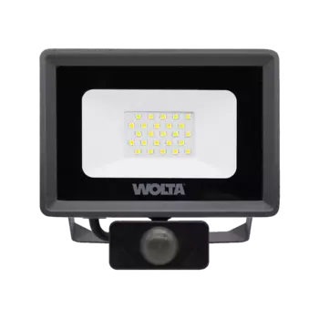 Светодиодный прожектор WOLTA WFL-20W/06S 20Вт 5700K P65 1800лм с датчиком 143*147*40 1/20