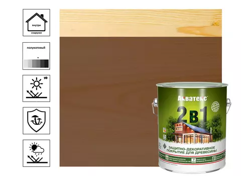 Текстурное покрытие Акватекс "2в1" махагон 2,7л