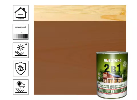 Текстурное покрытие Акватекс 2в1 орех 0,8л