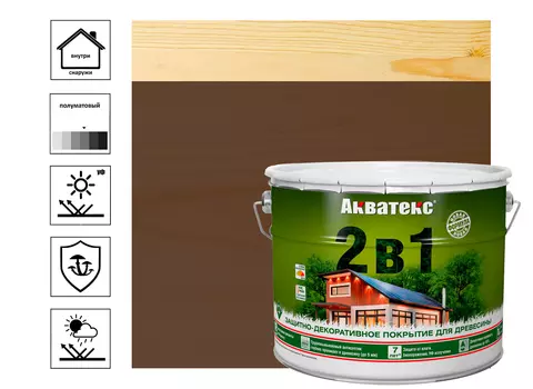 Текстурное покрытие Акватекс "2в1" палисандр 9л