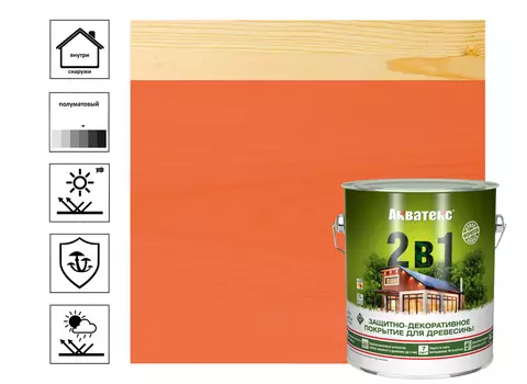 Текстурное покрытие Акватекс "2в1" рябина 2,7л