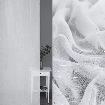 Ткань Вуалезаменители Фентези Белый EL 2981-01-01/300 LFen ut арт.35647 КИТАЙ