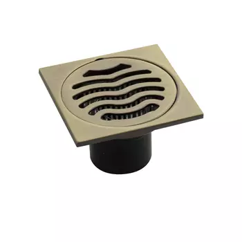 Трап нерж.сталь, бронза 100х100 вертикальный с сухим затвором