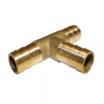 Тройник соединительный для садовых шлангов 12 мм, латунь