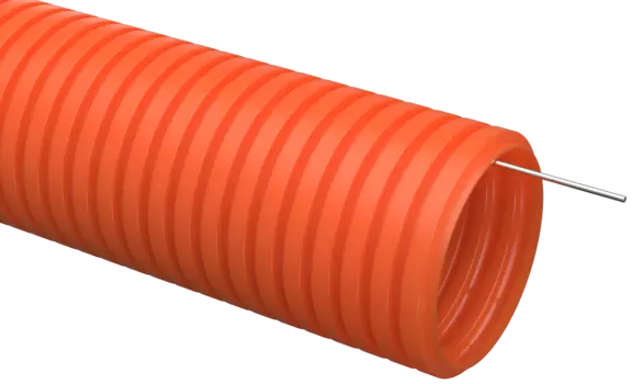 Труба гофрированная ПНД d25 с зондом оранжевая (50м) IEK