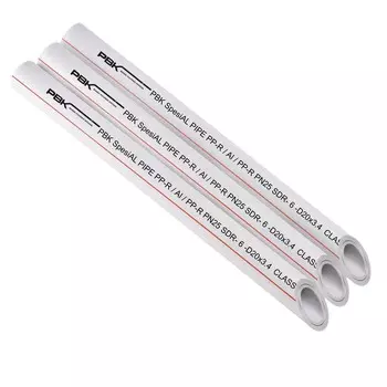 Труба PР-ALUX армированная PN 25 Dy 20 мм (внутрен. армировка) (2 метра)