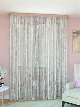 Тюль Дождь 300х260 см с утяжелителем, белый