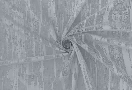 Тюль Дождь 300х260 см с утяжелителем, серый