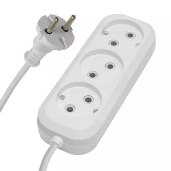Удлинитель электрический 3 гнезда б/з 2x0,75, белый, 7м, серия Home HM01-30-07