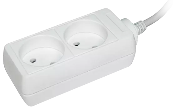 Удлинитель ИЭК У2 2 места 2Р/3метра 2*0,75мм2 10А/250В