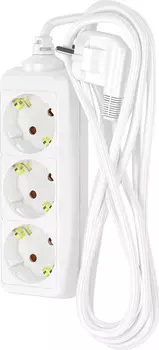 Удлинитель сетевой "ФОТОН" 16-53Е, 5м, 3 розетки, 16А, с заземл, Белый