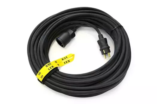 Удлинитель силовой б/катушки LUX УС1-Е-20 (У-161) КГ 3x1.5 20м, 16А, 1 розетка с з/к 29020