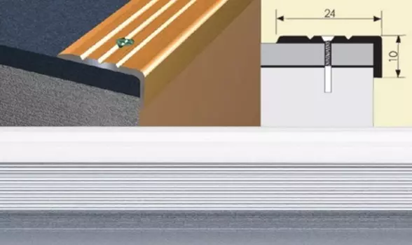 Угол 24*10 0,9 анод. серебро матовый