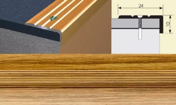 Угол 24*10 0,9 дуб эдельвейс