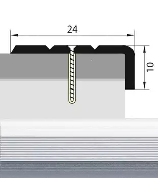 Угол 24*10 1,35 анод. серебро матовый