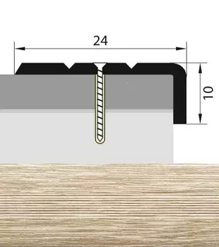 Угол 24*10 1,35 дуб беленый