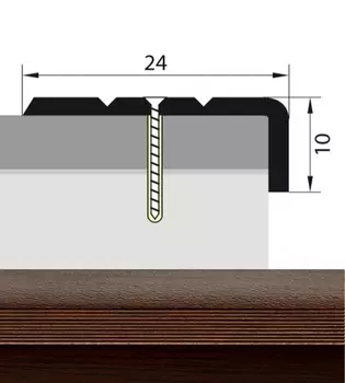 Угол 24*10 1,35 дуб темный
