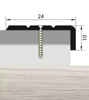 Угол 24*10 1,35 ясень серый