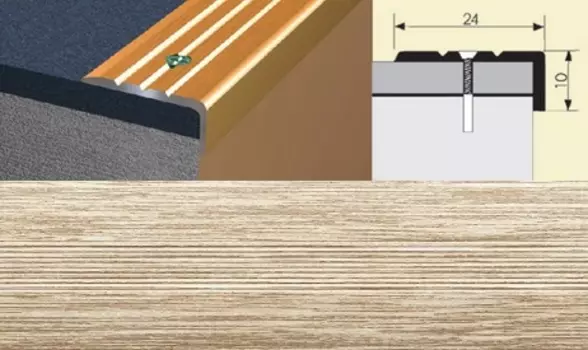 Угол 24*10 1,8 дуб беленый