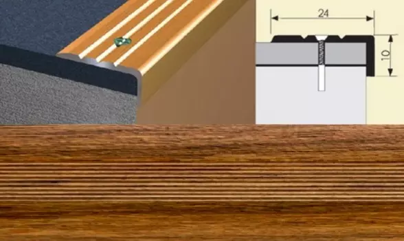 Угол 24*10 1,8 дуб медовый