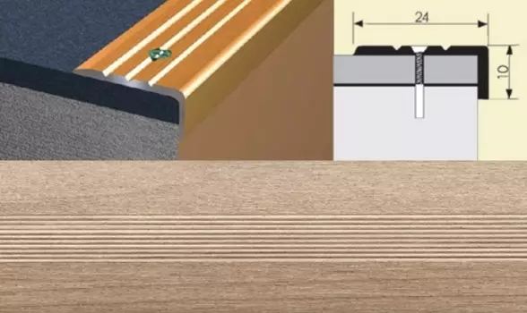 Угол 24*10 1,8 дуб жемчужный