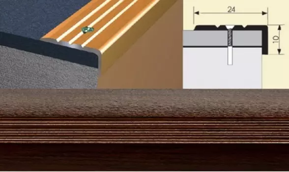 Угол 24*10 1,8 орех тёмный