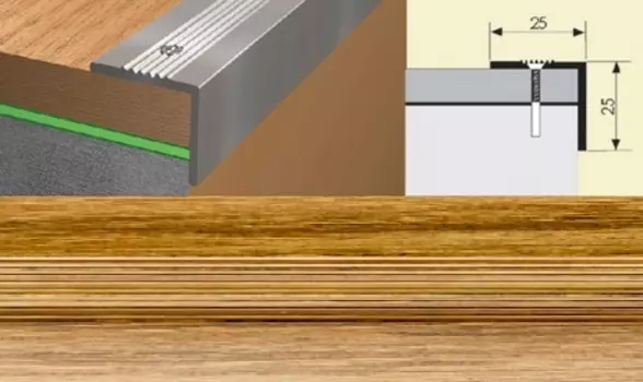 Угол 25*25 1,8 дуб эдельвейс