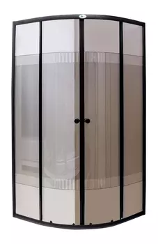 Угол Costabell SW-201B 9009002000 стекло прозрачнное с черными полосками, без поддона